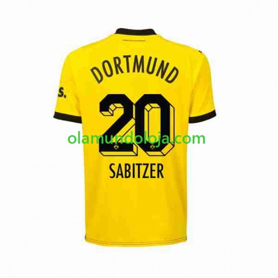 Camisola Borussia Dortmund Marcel Sabitzer 20 Homem Equipamento Primeiro 2023-2024 Manga Curta